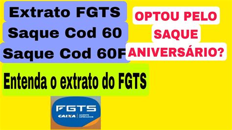 Extrato do FGTS com COD 60 f .